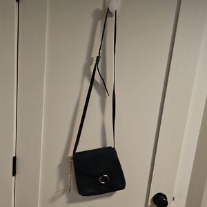 Elegant Made In ITALY Navy Crossbody Bag